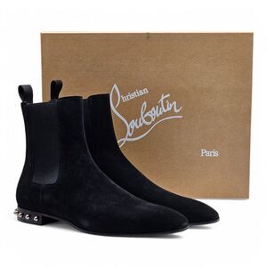Christian Louboutin So Roadie Flat Suede Boots – Black – EU 41 / US 8 $1195